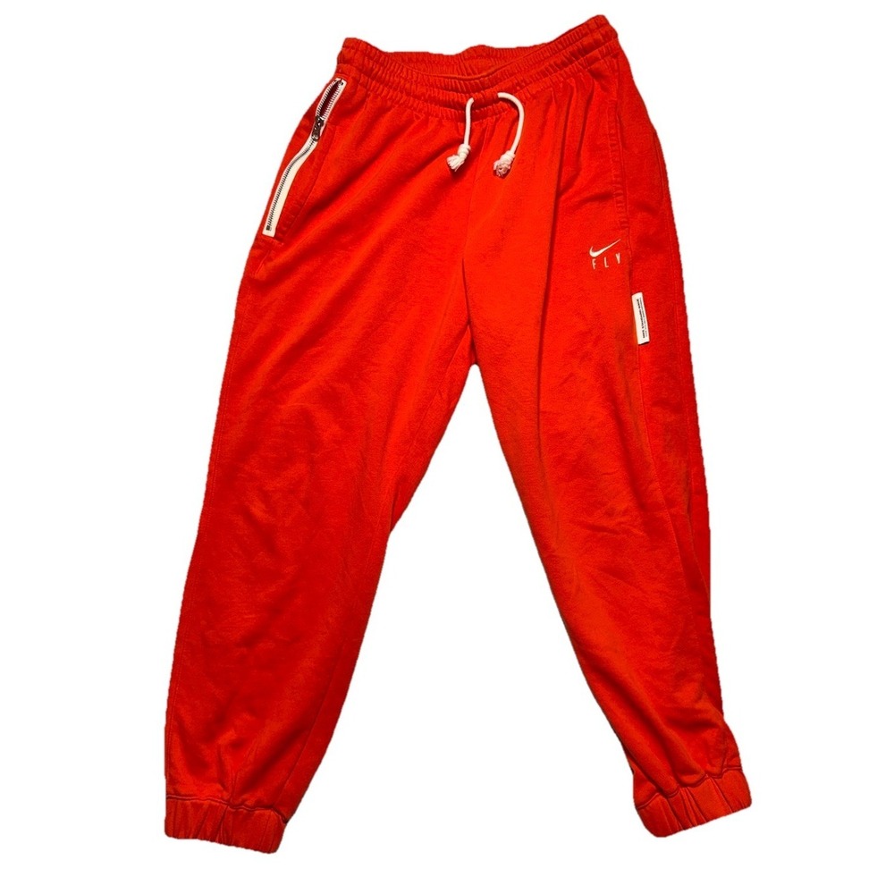 Nike Swoosh Fly Standard‎ Issue Women Size M Joggers Orange Basketball Pants